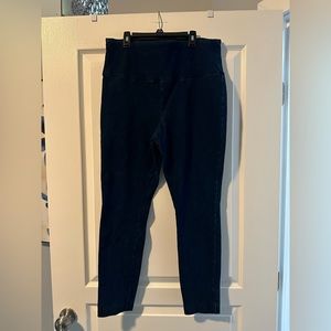 Lysse faux denim full length leggings jeggings dark wash size XL